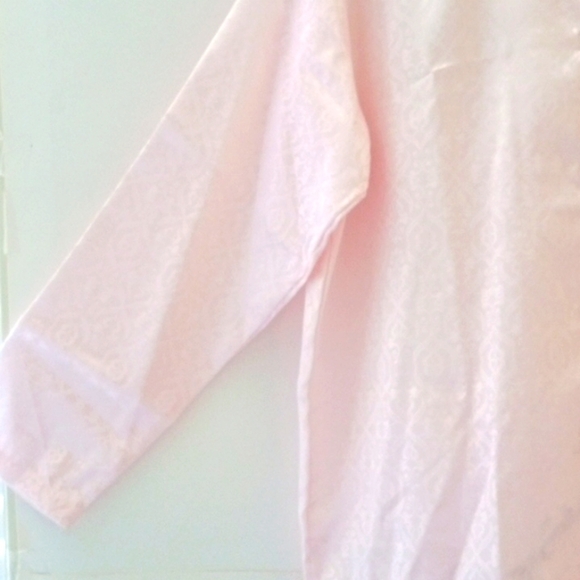 CHARACTER PINK SATIN LONG SLEEVE PAJAMA TOP & LONG PANTS SIZE MEDIUM NWT - Picture 3 of 8